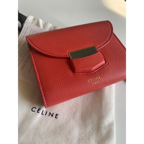 NWT Celine Trotteur  Red Wallet Card Holder - Picture 3 of 13